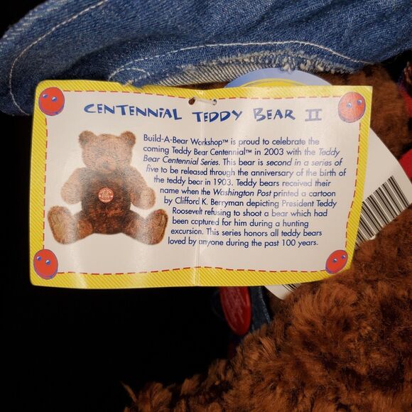 Build A Bear Plush Ltd. Edition Centennial 2nd Series 12" Clothed Tags Hat Teddy - Picture 8 of 11